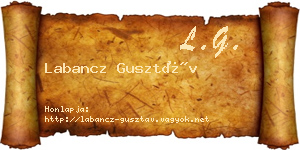 Labancz Gusztáv névjegykártya