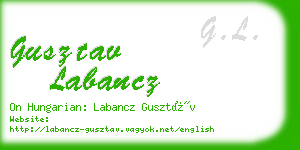 gusztav labancz business card